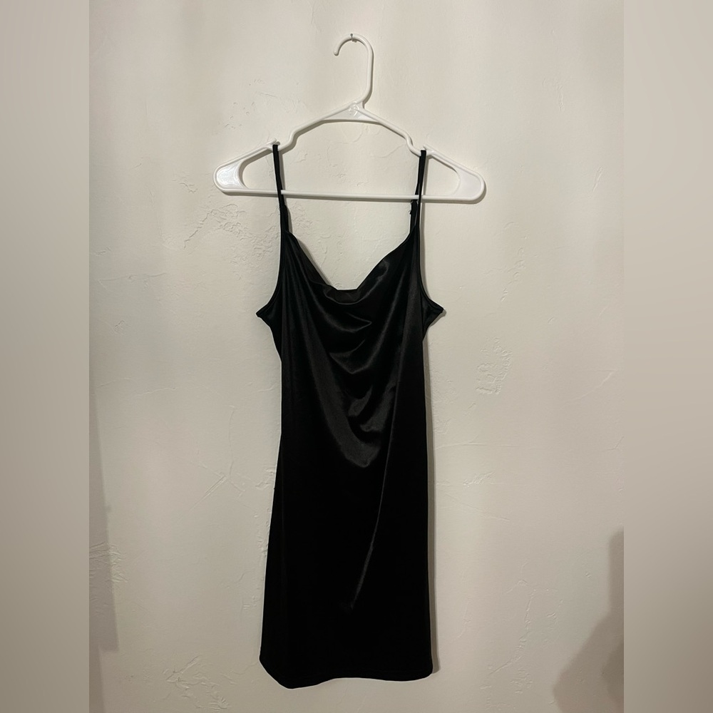 Slip Satin Cowl Neck Dress